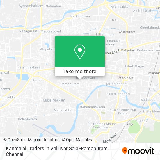 Kanmalai Traders in Valluvar Salai-Ramapuram map