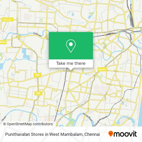 Punithavalan Stores in West Mambalam map