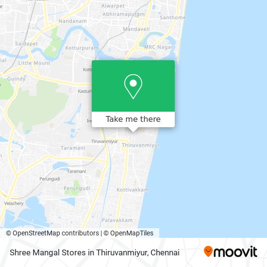 Shree Mangal Stores in Thiruvanmiyur map