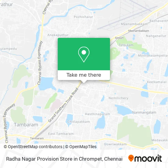 Radha Nagar Provision Store in Chrompet map