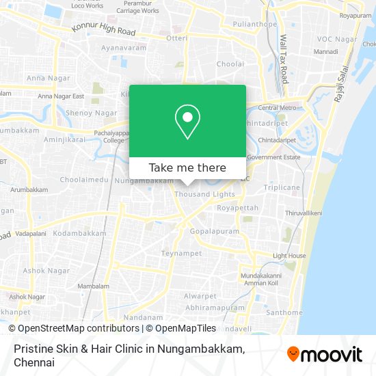 Pristine Skin & Hair Clinic in Nungambakkam map