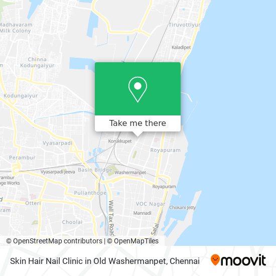 Skin Hair Nail Clinic in Old Washermanpet map