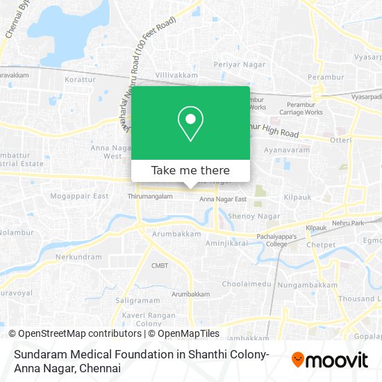 Sundaram Medical Foundation in Shanthi Colony-Anna Nagar map