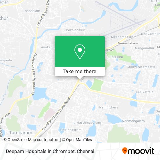 Deepam Hospitals in Chrompet map