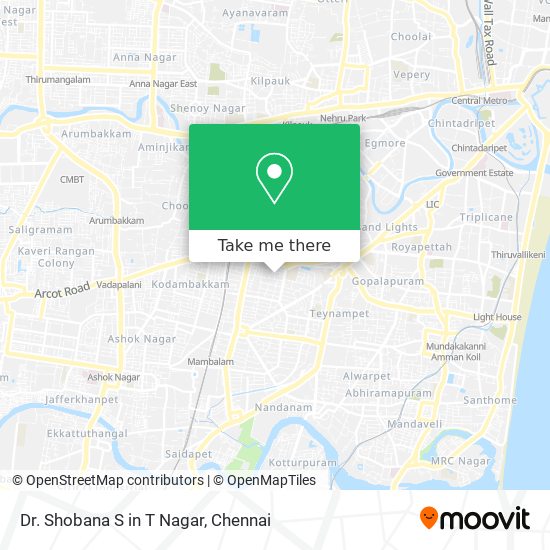Dr. Shobana S in T Nagar map