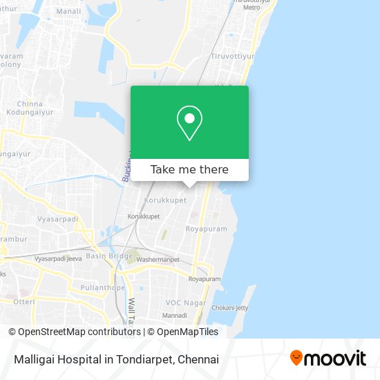 Malligai Hospital in Tondiarpet map