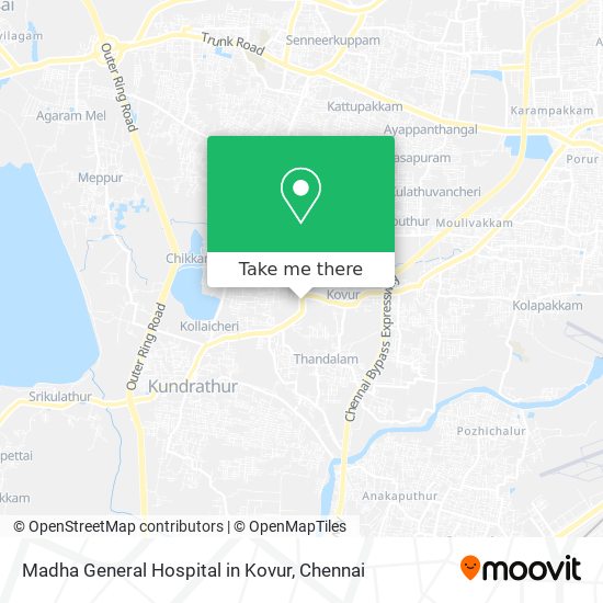 Madha General Hospital in Kovur map