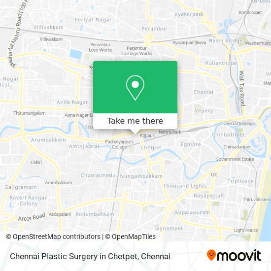 Chennai Plastic Surgery in Chetpet map