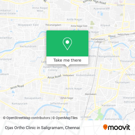 Ojas Ortho Clinic in Saligramam map