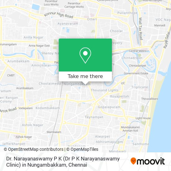 Dr. Narayanaswamy P K (Dr P K Narayanaswamy Clinic) in Nungambakkam map