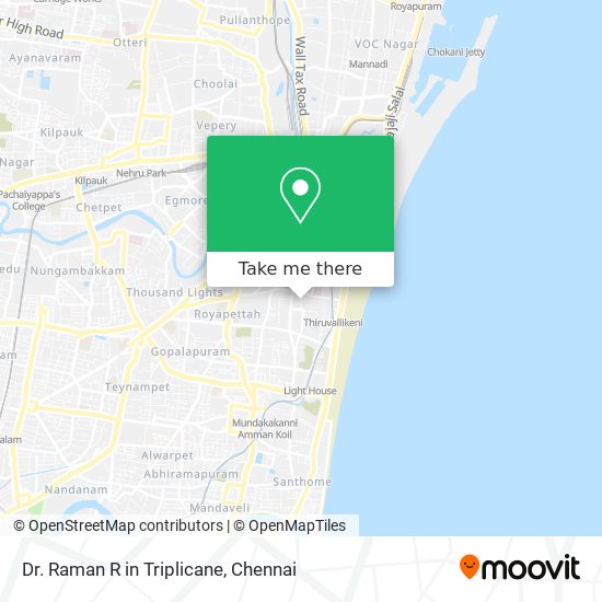 Dr. Raman R in Triplicane map