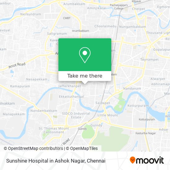 Sunshine Hospital in Ashok Nagar map