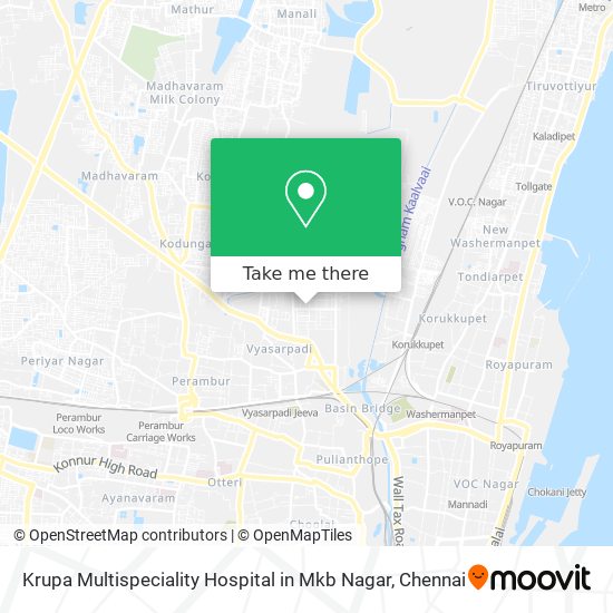 Krupa Multispeciality Hospital in Mkb Nagar map