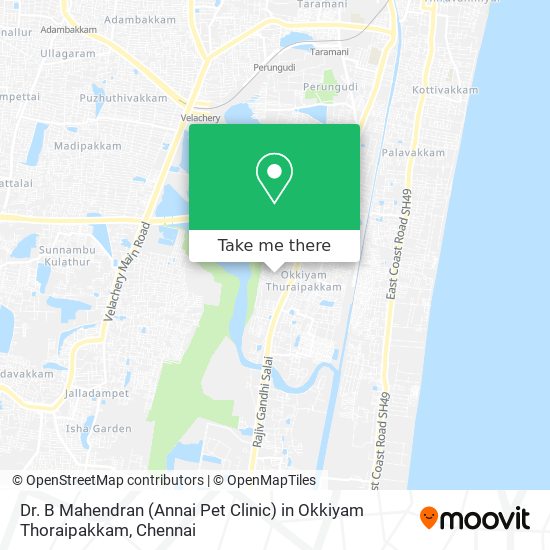 Dr. B Mahendran (Annai Pet Clinic) in Okkiyam Thoraipakkam map