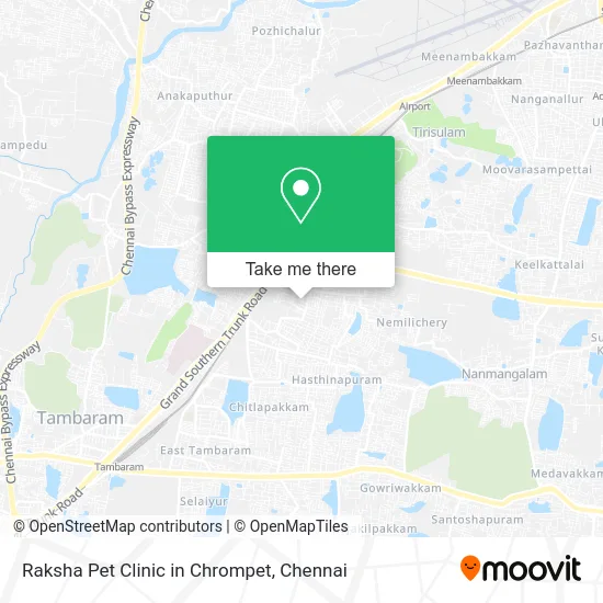 Raksha Pet Clinic in Chrompet map