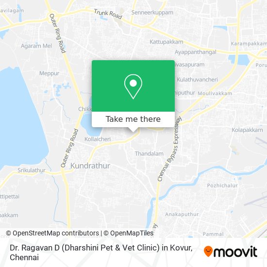 Dr. Ragavan D (Dharshini Pet & Vet Clinic) in Kovur map