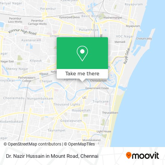 Dr. Nazir Hussain in Mount Road map