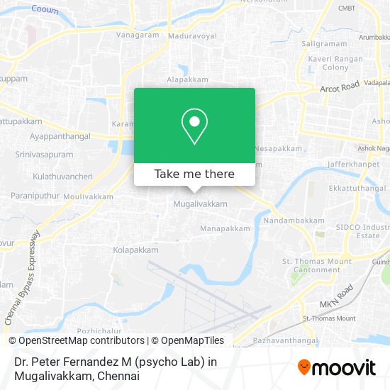 Dr. Peter Fernandez M (psycho Lab) in Mugalivakkam map