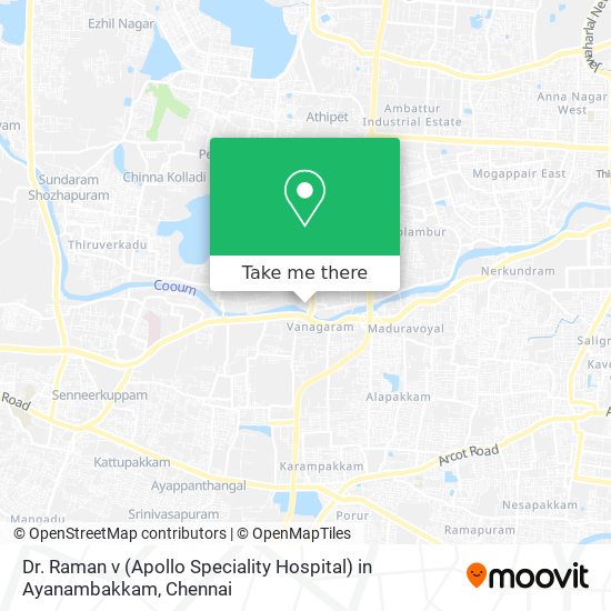 Dr. Raman v (Apollo Speciality Hospital) in Ayanambakkam map