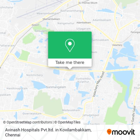 Avinash Hospitals Pvt.ltd. in Kovilambakkam map