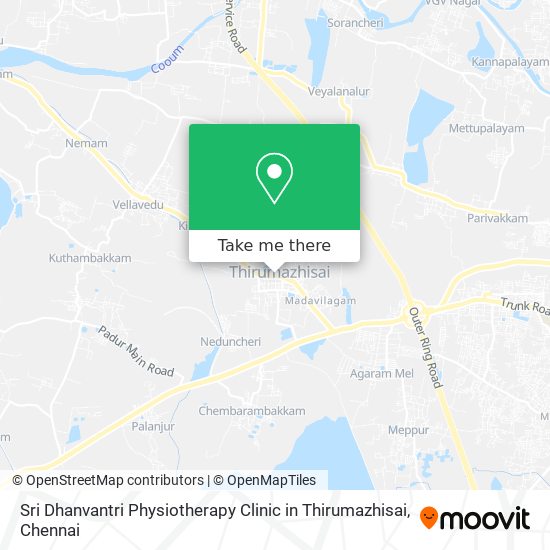 Sri Dhanvantri Physiotherapy Clinic in Thirumazhisai map