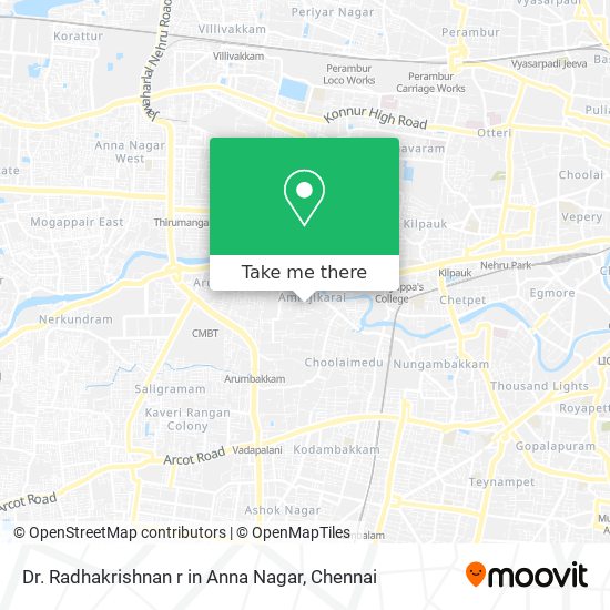 Dr. Radhakrishnan r in Anna Nagar map