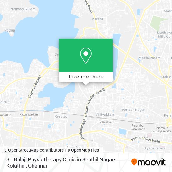Sri Balaji Physiotherapy Clinic in Senthil Nagar-Kolathur map