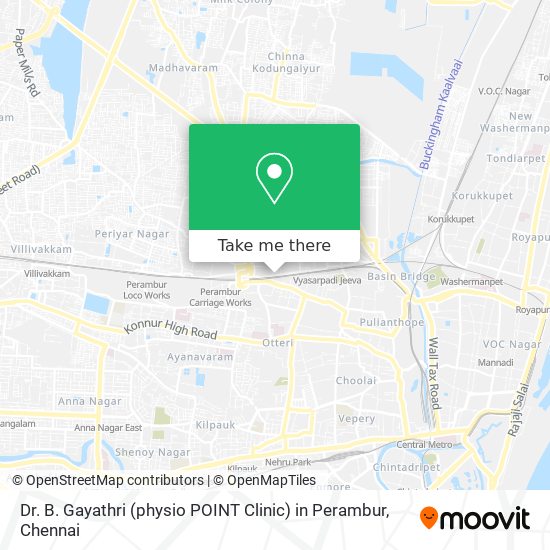 Dr. B. Gayathri (physio POINT Clinic) in Perambur map
