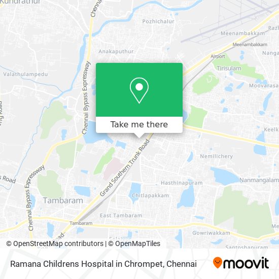 Ramana Childrens Hospital in Chrompet map