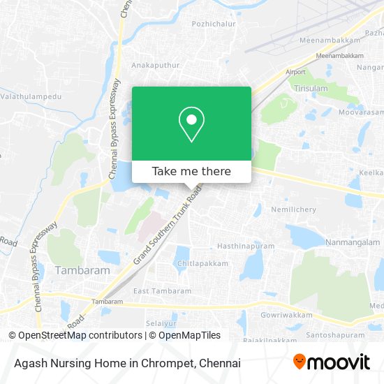 Agash Nursing Home in Chrompet map