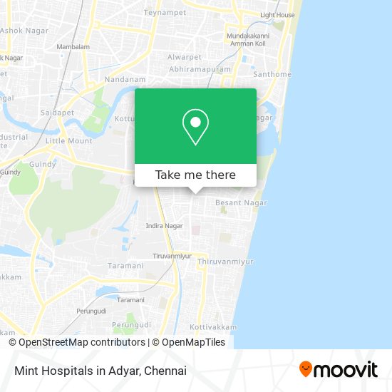 Mint Hospitals in Adyar map