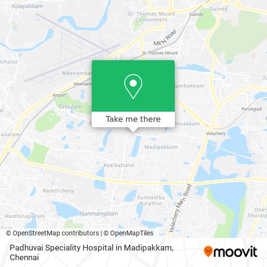 Padhuvai Speciality Hospital in Madipakkam map