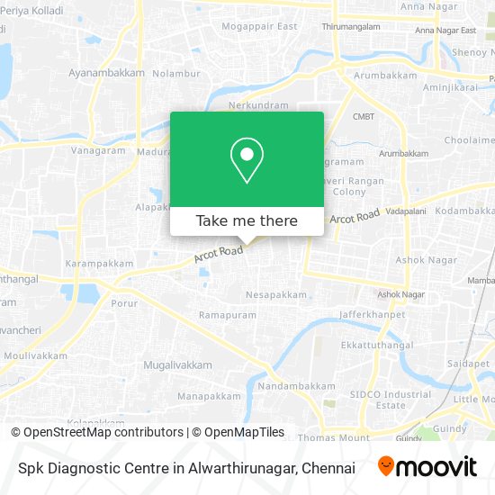 Spk Diagnostic Centre in Alwarthirunagar map