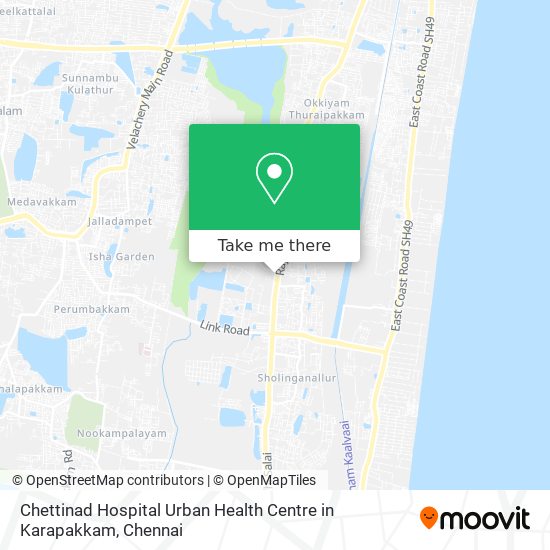 Chettinad Hospital Urban Health Centre in Karapakkam map