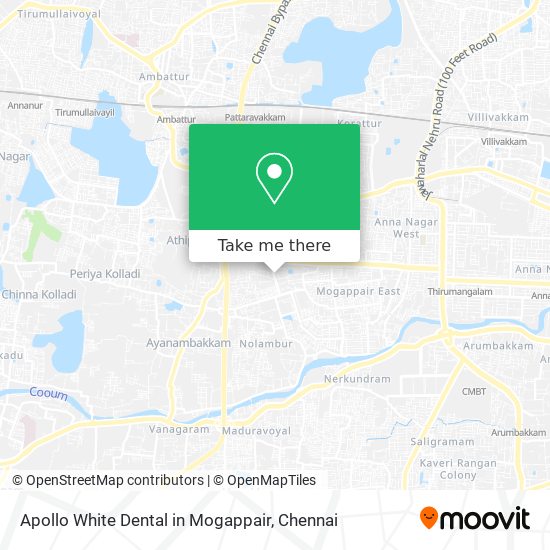 Apollo White Dental in Mogappair map