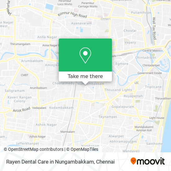 Rayen Dental Care in Nungambakkam map
