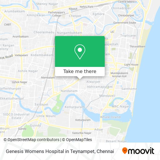 Genesis Womens Hospital in Teynampet map