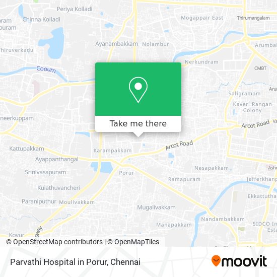 Parvathi Hospital in Porur map