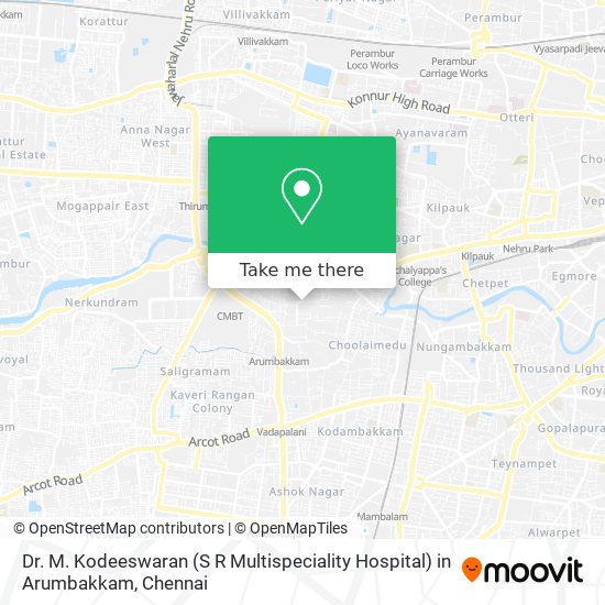 Dr. M. Kodeeswaran (S R Multispeciality Hospital) in Arumbakkam map