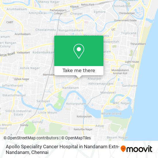 Apollo Speciality Cancer Hospital in Nandanam Extn-Nandanam map