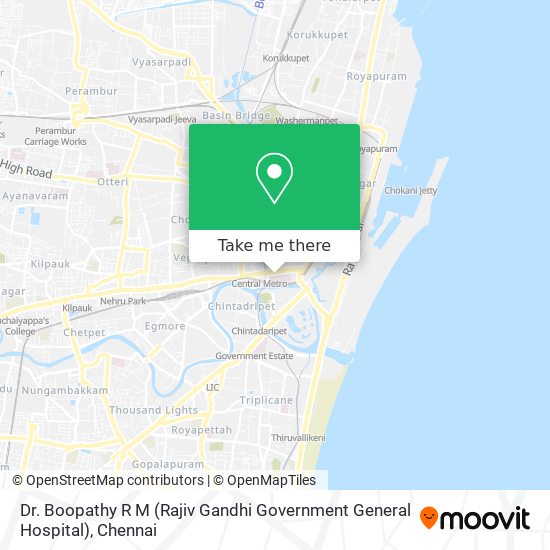 Dr. Boopathy R M (Rajiv Gandhi Government General Hospital) map