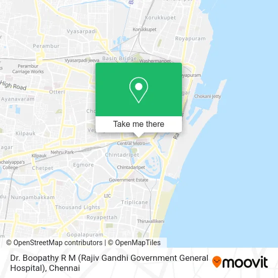 Dr. Boopathy R M (Rajiv Gandhi Government General Hospital) map
