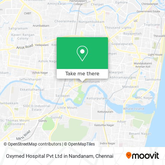 Oxymed Hospital Pvt Ltd in Nandanam map