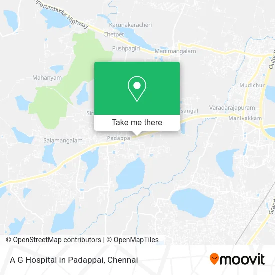 A G Hospital in Padappai map