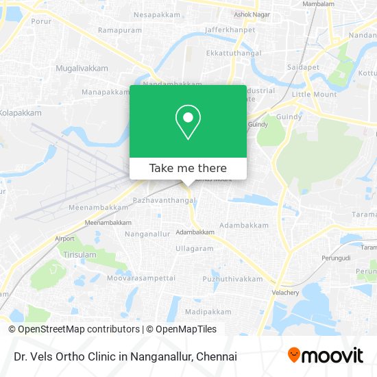 Dr. Vels Ortho Clinic in Nanganallur map