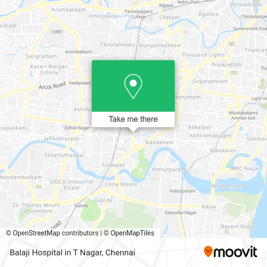 Balaji Hospital in T Nagar map