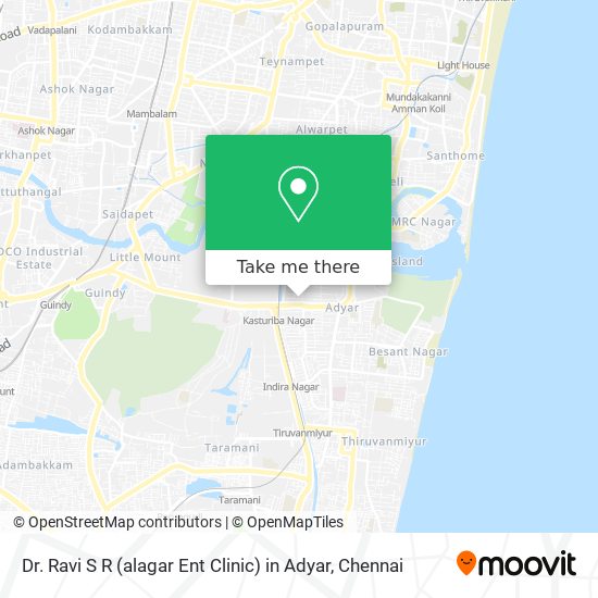 Dr. Ravi S R (alagar Ent Clinic) in Adyar map