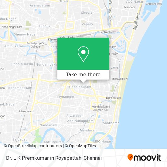 Dr. L K Premkumar in Royapettah map