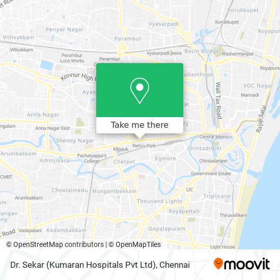 Dr. Sekar (Kumaran Hospitals Pvt Ltd) map