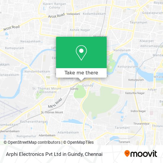 Arphi Electronics Pvt Ltd in Guindy map